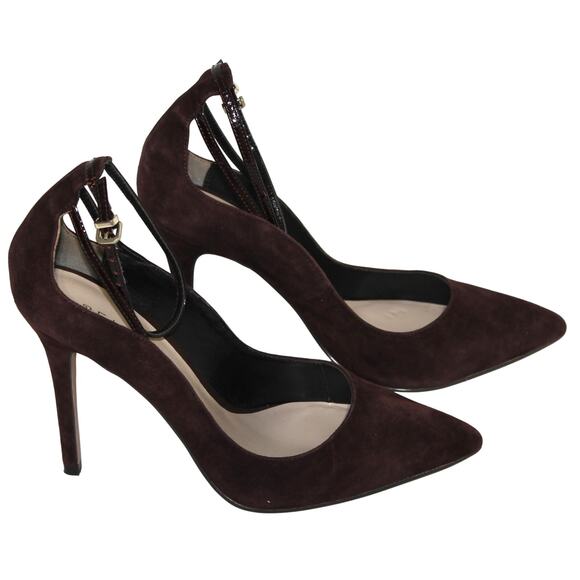 Reiss Brown Suede Pointed Toe Stiletto High Heels Size 8.5 - Picture 5 of 7